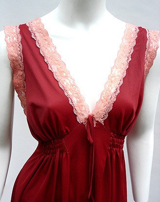 70S RED & CREAM  MINI SLIP  4/6